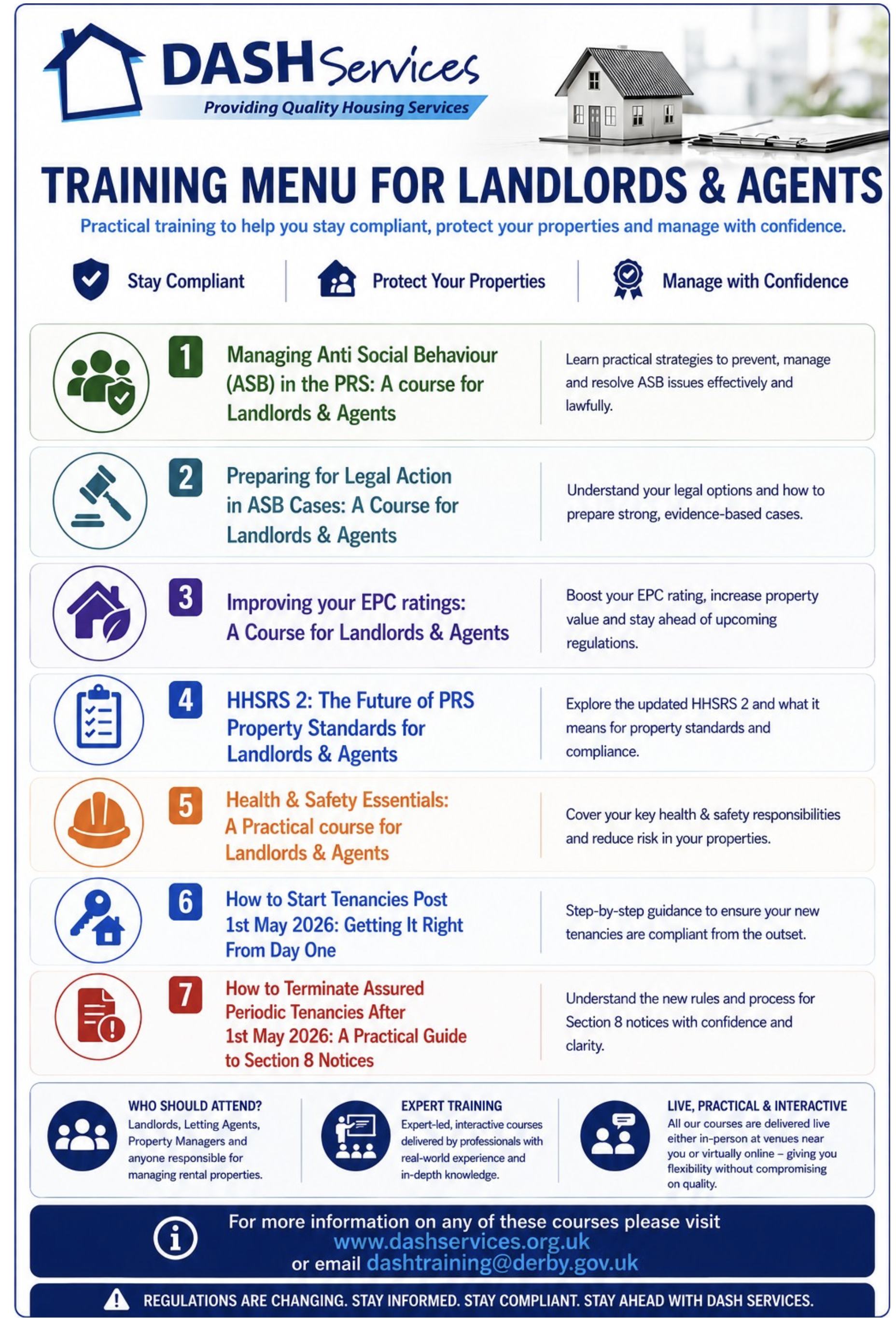 Landlord Agent Training Menu July 2026